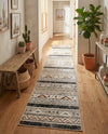 Desert Modern Eco Rug Series Collection Area Rug -  Arches Runner Gray  lifestyle 60
