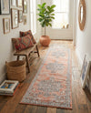 Mykonos Manor Collection Area Rug -  Tinos (Salmon Pink) Runner Salmon Pink  lifestyle 72