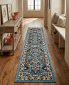 Tabriz Tapestry Collection Area Rug - Sahand (Blue) Runner Blue  lifestyle 56