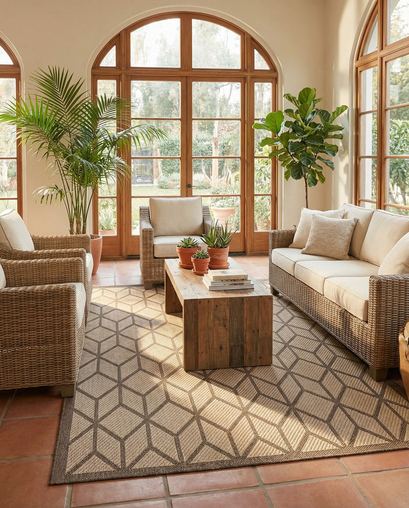 Sahara Sands Collection Area Rug -  Mut Rectangle Natural  lifestyle 10