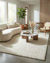 Cozy Comfort Shag Collection Area Rug - Haven (White) Rectangle White  lifestyle 21