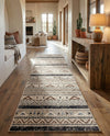 Desert Modern Eco Rug Series Collection Area Rug -  Arches Runner Gray  lifestyle 50