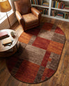 Autumn Meadow Collection Area Rug -  Sycamoreside (Multi) Oval Multi  lifestyle 41