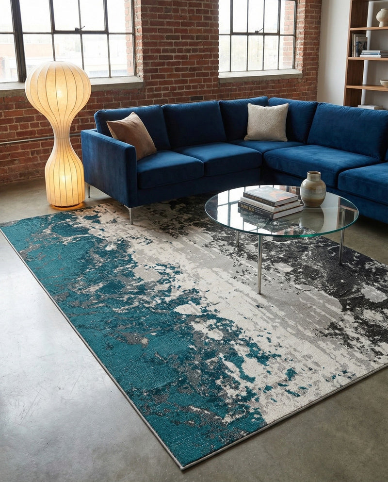 Seville Elegance Collection Area Rug -  Granada Rectangle Gray  lifestyle 13