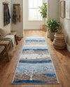 Zagros Shades Collection Area Rug -  Behbahan Runner Blue Gray  lifestyle 60