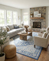 Savannah Series Collection Area Rug - Charleston (French Blue) Rectangle French Blue  lifestyle 8