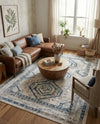 Savannah Elegance Collection Area Rug -  Tybee (Gray Blue) Rectangle Gray Blue  lifestyle 3