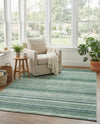 Jewel Oasis Collection Area Rug - Sapphire (Green) Rectangle Green  lifestyle 5