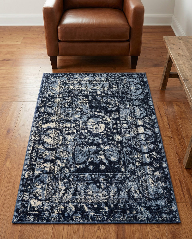 Horizon Collection Area Rug -  Zenith Rectangle Blue  lifestyle 37