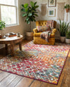 Mediterranean Lattice Collection Area Rug - Santorini (Multi) Rectangle Multi  lifestyle 11