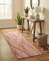 Seaside Blooms Collection Area Rug -  Evergreen (Rust Red) Runner Rust Red  lifestyle 39
