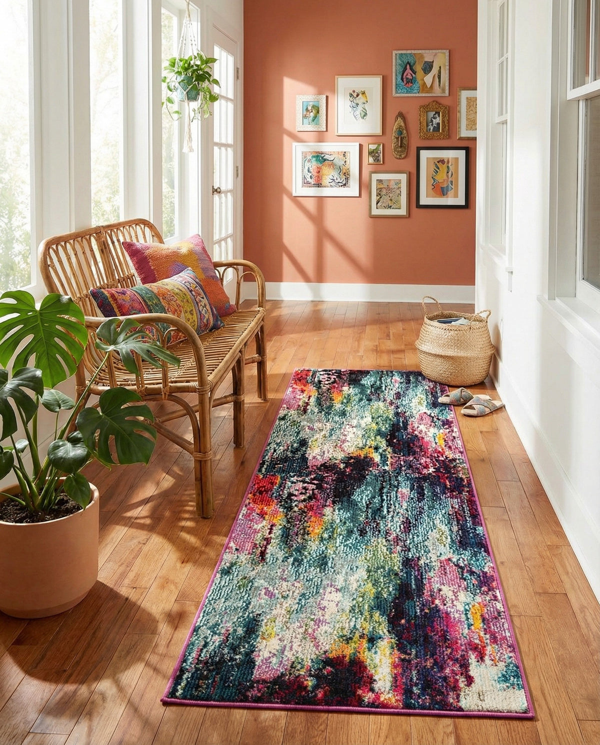 Chromatic Oasis Collection Area Rug -  Oasis Runner Multi  lifestyle 118