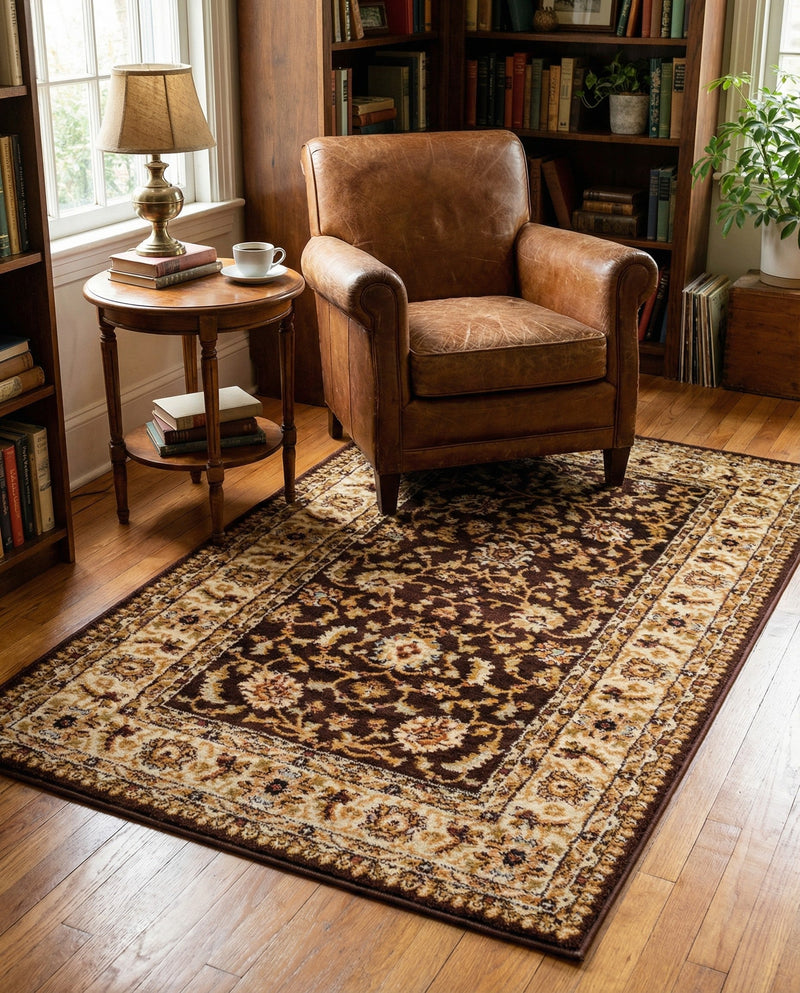 Jaipur Elegance Collection Area Rug -  Nahargarh (Brown) Rectangle Brown  lifestyle 18