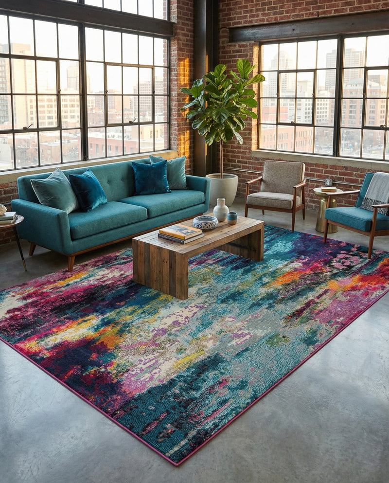 Chromatic Oasis Collection Area Rug -  Oasis Rectangle Multi  lifestyle 18