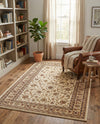 Jaipur Elegance Collection Area Rug -  Nahargarh (Cream) Rectangle Cream  lifestyle 25
