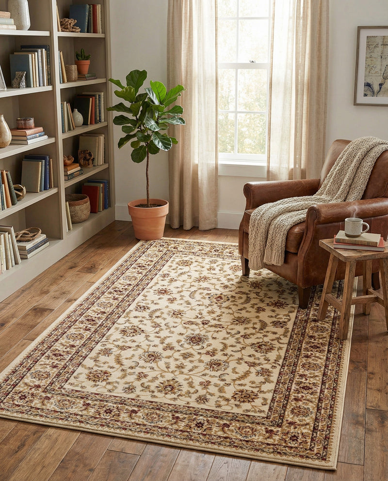 Jaipur Elegance Collection Area Rug -  Nahargarh (Cream) Rectangle Cream  lifestyle 25