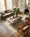 Seville Stripes Collection Area Rug -  Cordoba (Gray) Rectangle Gray  lifestyle 5