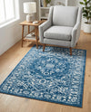 Charleston Elegance Collection Area Rug - Harborview Rectangle Blue  lifestyle 56