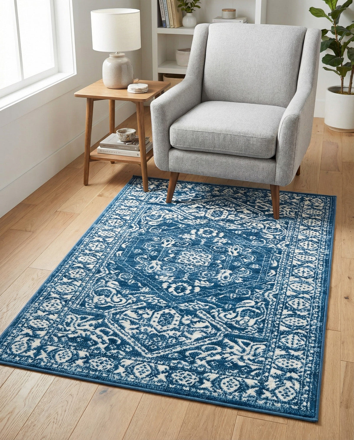 Charleston Elegance Collection Area Rug - Harborview Rectangle Blue  lifestyle 56