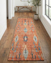 Savannah Threads Collection Area Rug -  Namib Runner Rust Red  lifestyle 30
