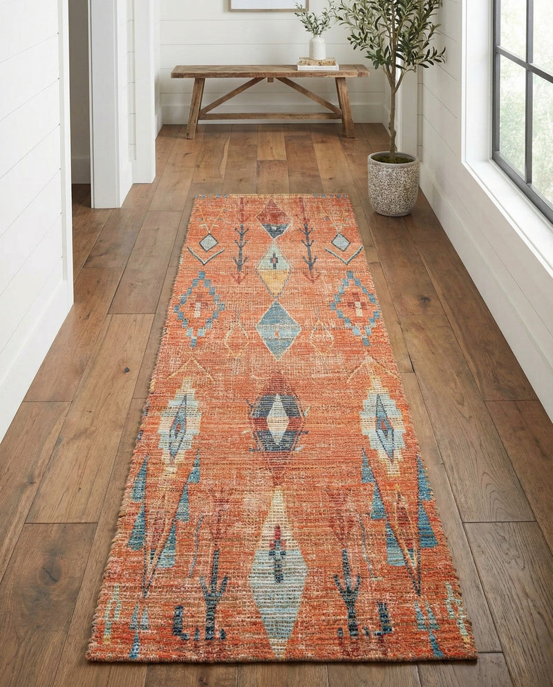 Savannah Threads Collection Area Rug -  Namib Runner Rust Red  lifestyle 30