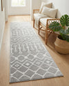 Marrakech Lattice Collection Area Rug - Medina (Light Gray) Runner Light Gray  lifestyle 26