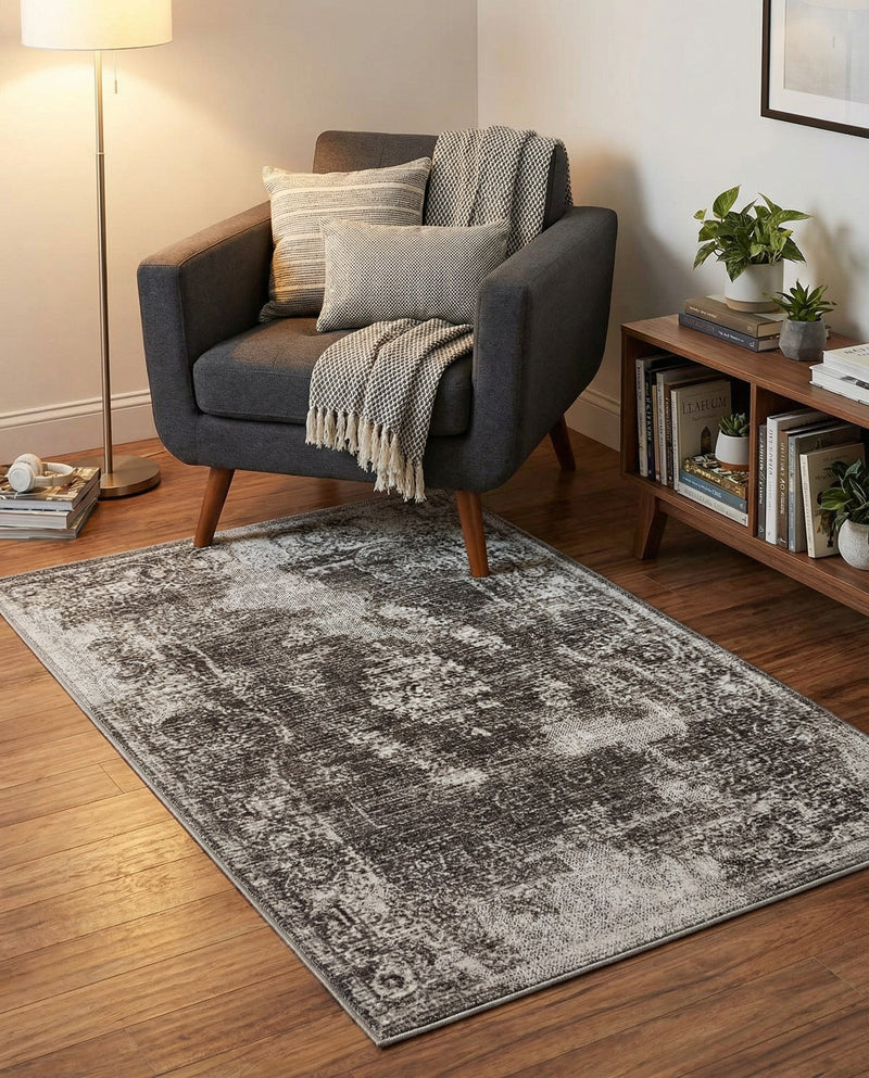 Copenhagen Comfort Collection Area Rug -  Roskilde Rectangle Charcoal  lifestyle 27