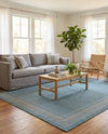 Terrace Fringe Collection Area Rug - Veranda (Aquamarine) Rectangle Aquamarine  lifestyle 21