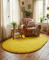 Plush Oasis Collection Area Rug - Serenity (Tuscan Sun Yellow) Oval Tuscan Sun Yellow  lifestyle 59