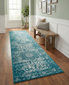 Georgetown Rugs Collection Area Rug - Dupont (Turquoise) Runner Turquoise  lifestyle 36