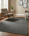 Seaside Serenity Collection Area Rug - Veranda (Black) Rectangle Black  lifestyle 48