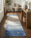 Zagros Shades Collection Area Rug -  Sisakht Runner Blue Gray  lifestyle 57