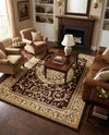 Versailles Elegance Collection Area Rug -  Montreuil Rectangle Brown  lifestyle 14