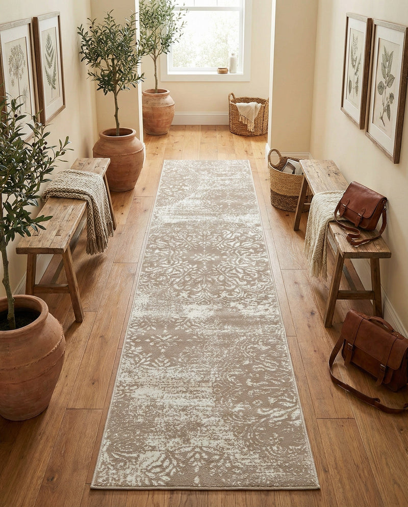 Riviera Elegance Collection Area Rug -  Monaco (Beige) Runner Beige  lifestyle 29