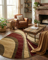 Bistro Lounge Collection Area Rug -  Frappe Oval Beige  lifestyle 41