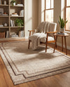 Serenity Sands Collection Area Rug -  Hushhaven Rectangle Brown  lifestyle 17