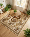 Versailles Elegance Collection Area Rug -  Louveciennes (Cream) Square Cream  lifestyle 81