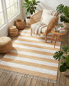 Tassel Trail Collection Area Rug - Pathway (Beige) Rectangle Beige  lifestyle 5