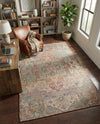 Savannah Threads Collection Area Rug -  Karoo Rectangle Antique Red and Blue  lifestyle 21