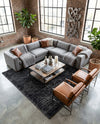 Nordic Loom Geometric Collection Area Rug - Oslo Rectangle Jet Black  lifestyle 71