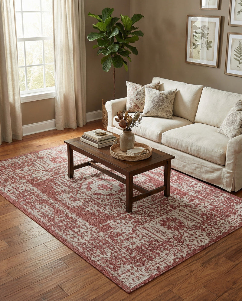 Patio Heritage Collection Area Rug - Savannah (Rust Red) Rectangle Rust Red  lifestyle 16