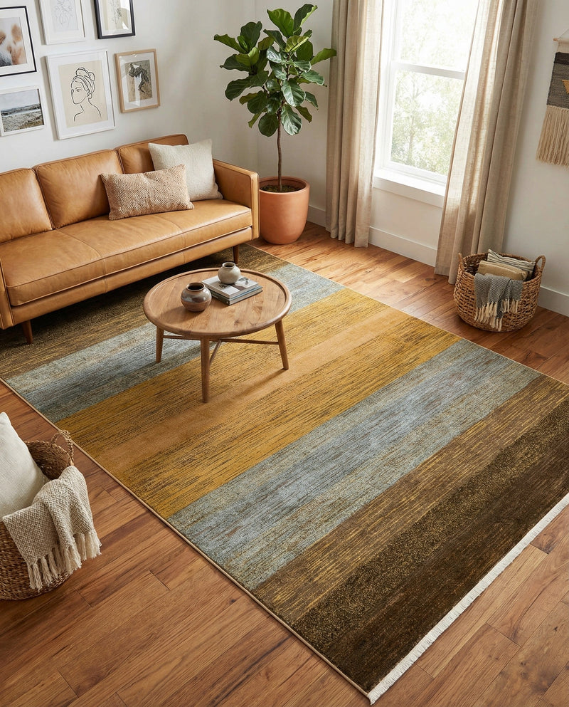 Zagros Oasis Collection Area Rug -  Mehran Rectangle Multi  lifestyle 19
