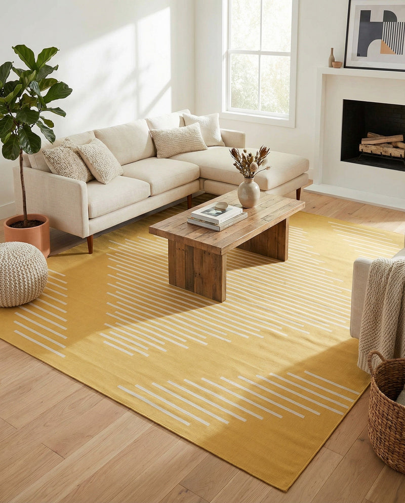 Urban Terrace Collection Area Rug -  Chelsea (Yellow) Square Yellow  lifestyle 40