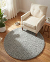 Alpine Plush Collection Area Rug -  Cortina (Sterling) Round Sterling  lifestyle 68