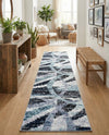 Santa Fe Trails Collection Area Rug -  Navajo Runner Gray and Ivory  lifestyle 44