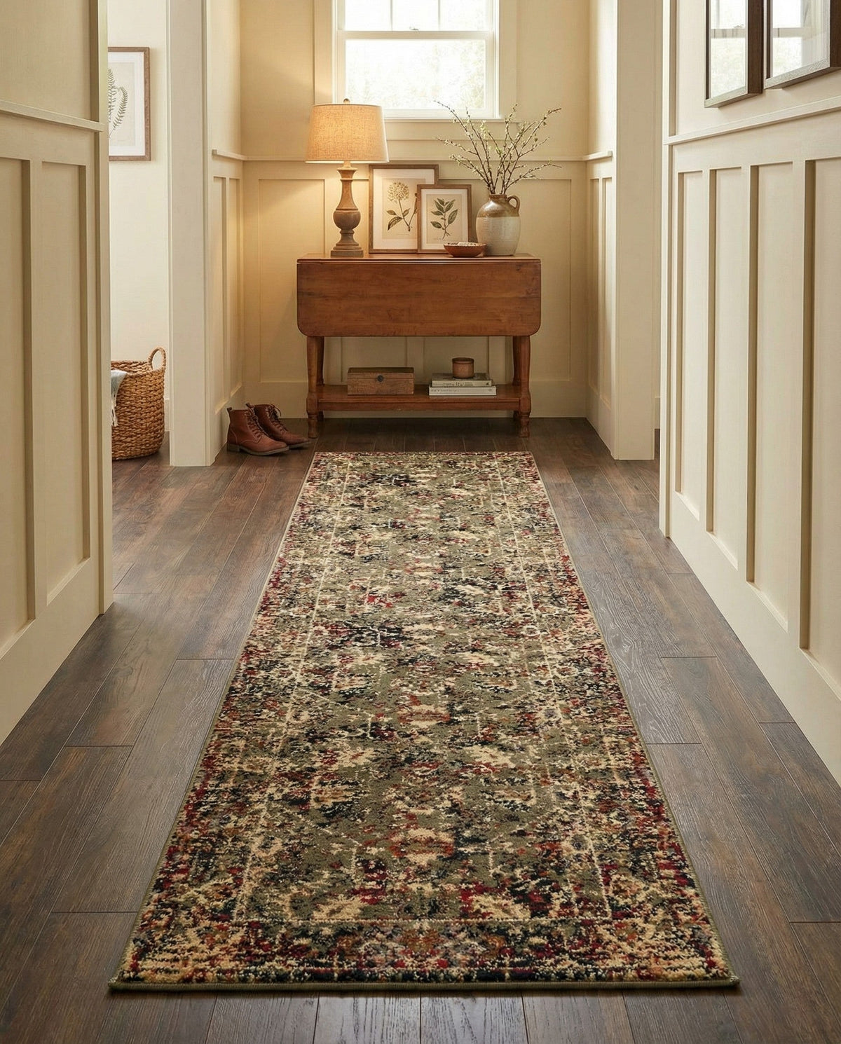 Neptune Elegance Collection Area Rug -  Galatea (Green) Runner Green  lifestyle 31