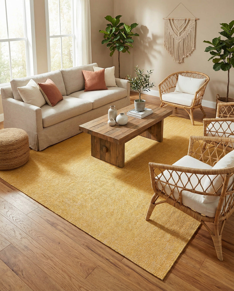 Seaside Serenity Collection Area Rug - Veranda (Corn Harvest Yellow) Rectangle Corn Harvest Yellow  lifestyle 35