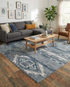 Cascade Range Collection Area Rug - Hood (Blue Gray) Rectangle Blue Gray  lifestyle 18