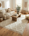 Sahara Chic Collection Area Rug -  Tuareg Rectangle Ivory  lifestyle 29