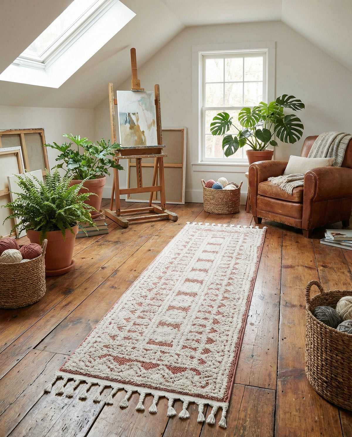 Sahara Chic Collection Area Rug -  Tangier Runner Pink  lifestyle 203